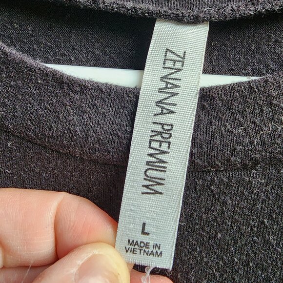 Zenana Premium Black Angled Long Tunic Jersey Size Large - Picture 8 of 16